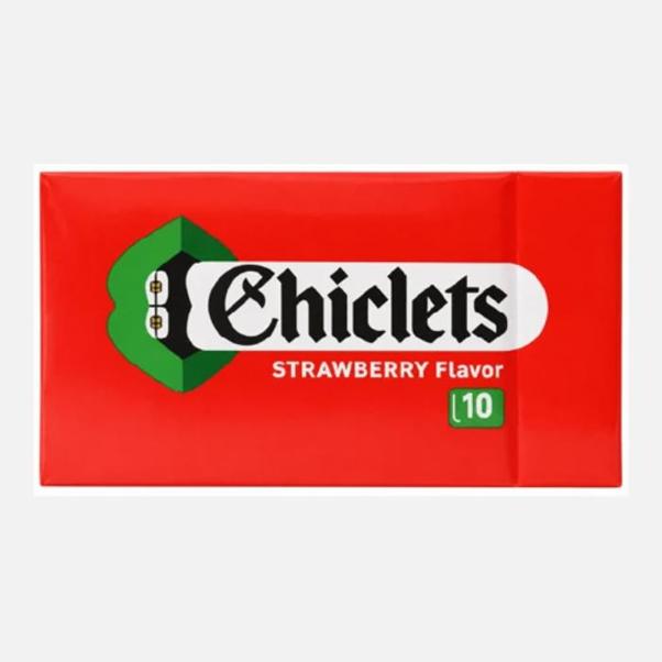 Chiclets Strawberry Flavored Chewing Gum