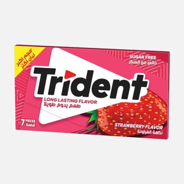 Trident Strawberry Flavored Chewing Gum - (7 Pieces)